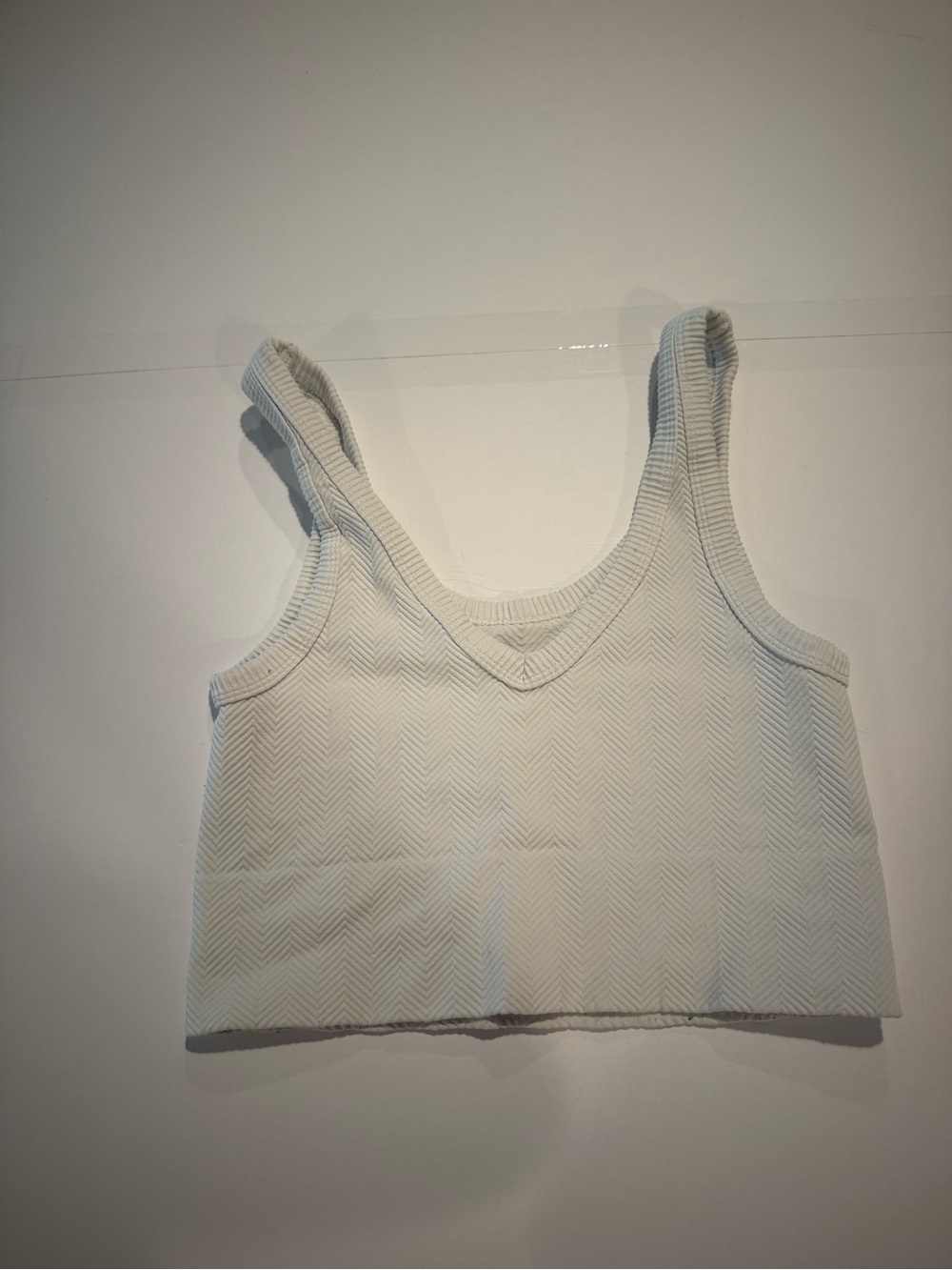 Nikibiki White Ribbed Tank